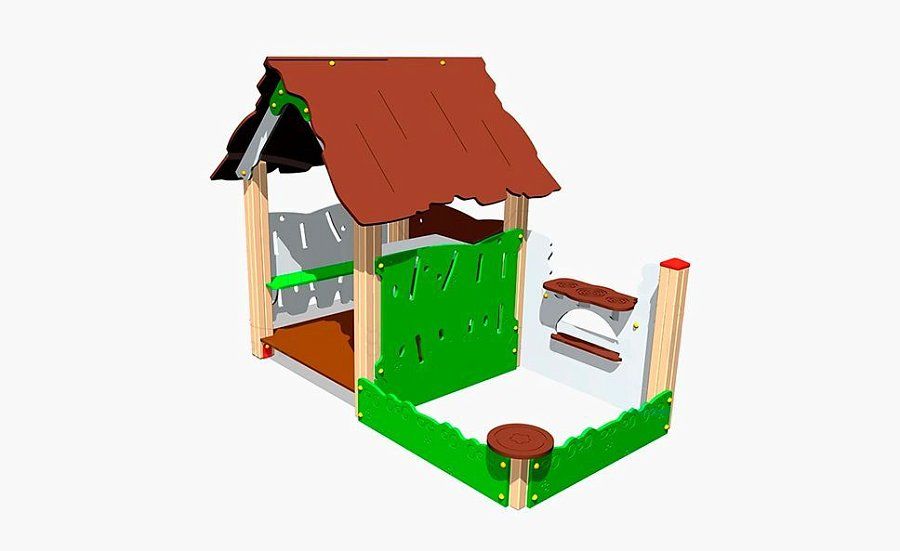 Домик ХИЖИНА С ПЕСОЧНИЦЕЙ