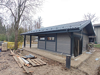 Навес для машин с хозблоком РАФ