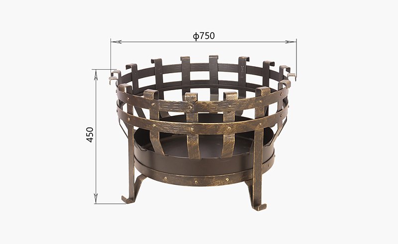 Костровая чаша кованая №5 Везувий Ø 680