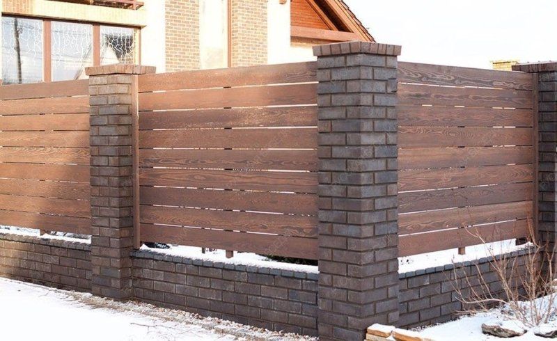 Забор №22 - штакетник горизонтальный