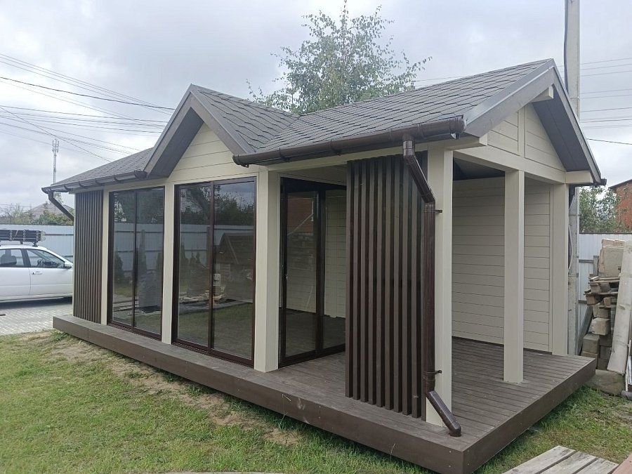 Закрытая беседка ШАЛЕ 2А 3,5х7,3