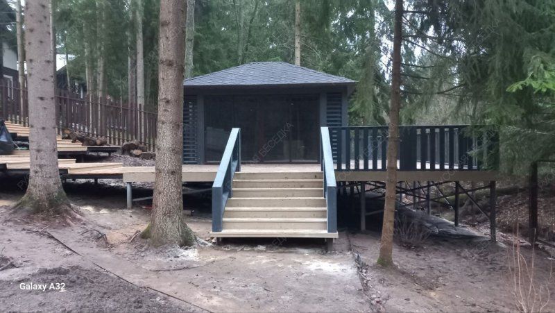 Застекленная беседка БАЛТИКА 4х5 с террасой
