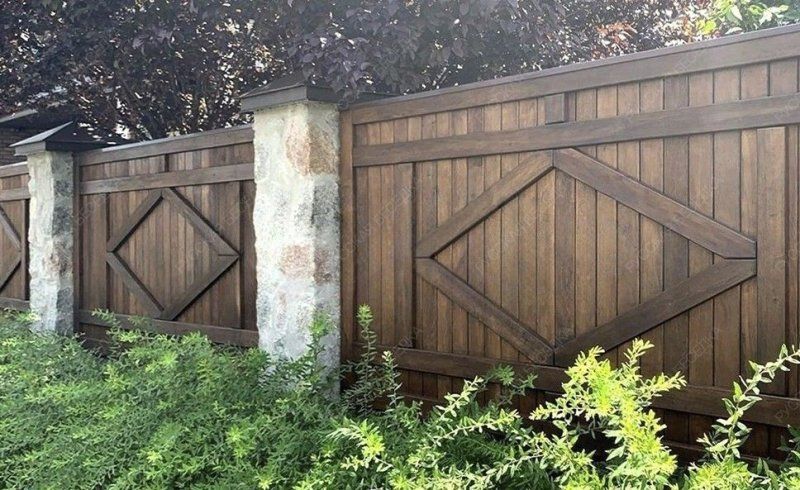 Забор №16 - сплошной с ромбом