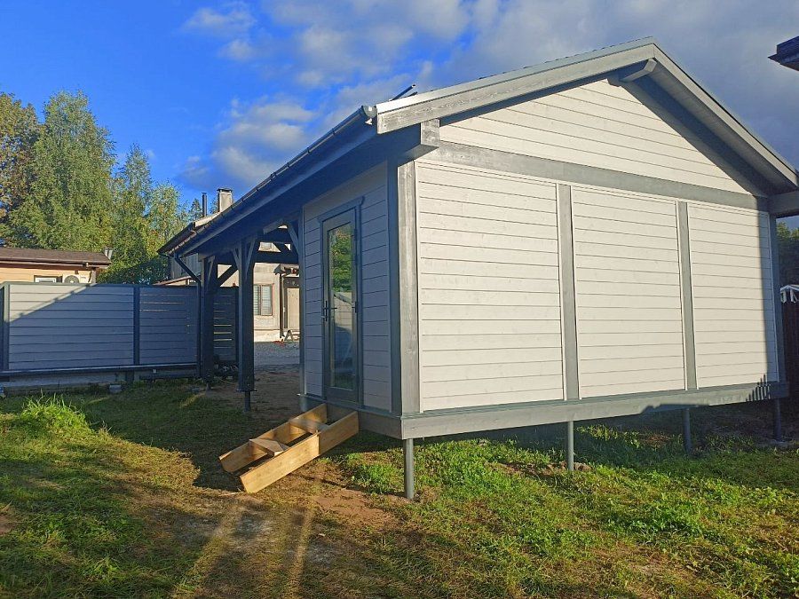 Навес для машин с хозблоком РИМ