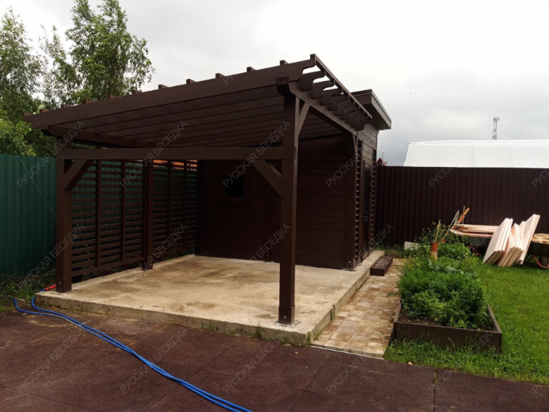 Хозблок с перголой НЕКСТ